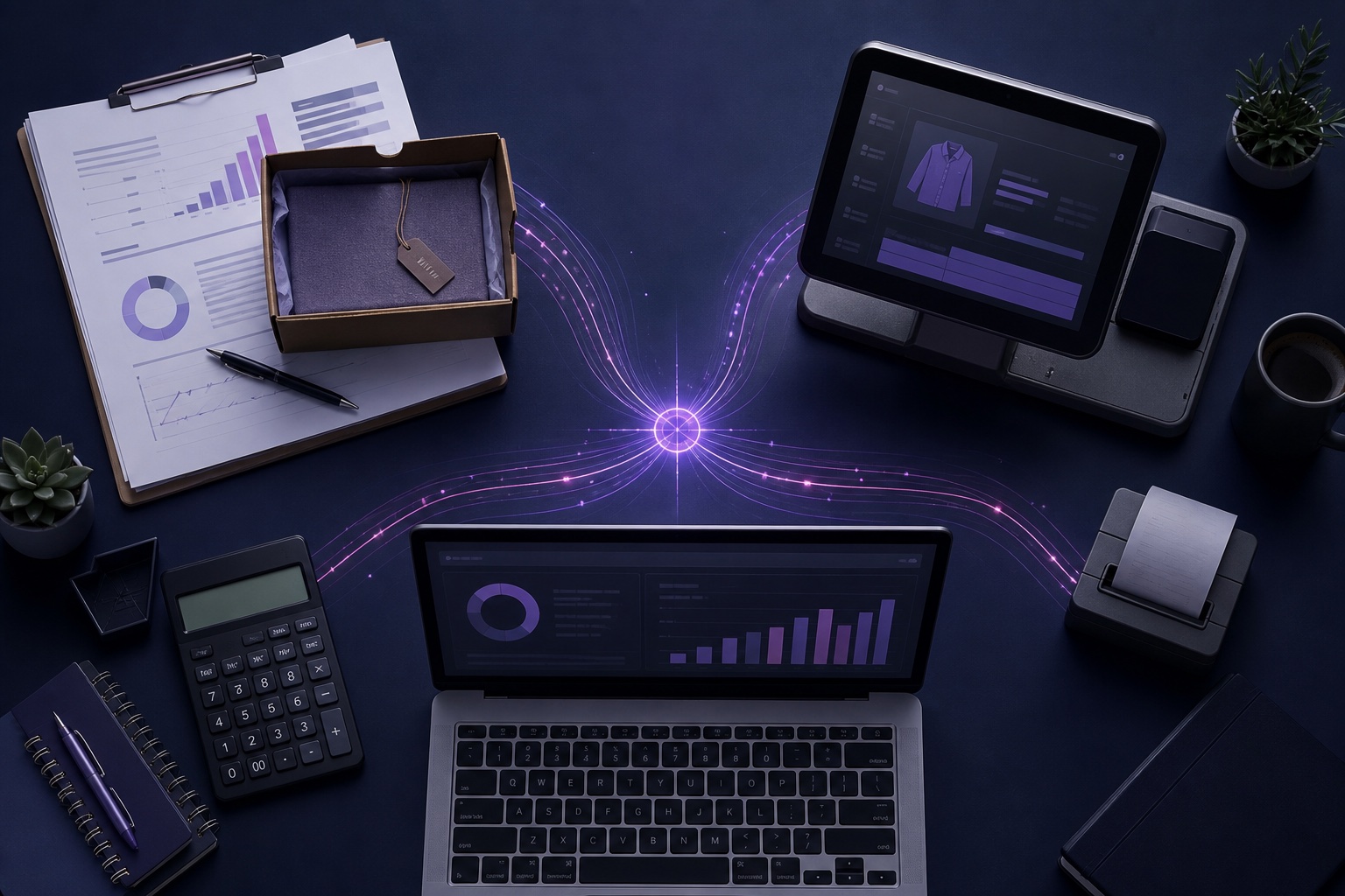 Datos de compras, ventas y contabilidad conectados